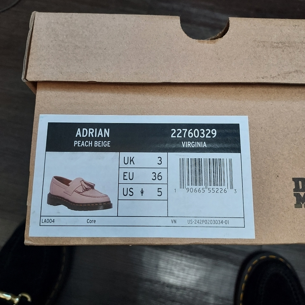 Doc Martens, Adrian Loafer, women size 5, peach beige - Picture 6 of 11